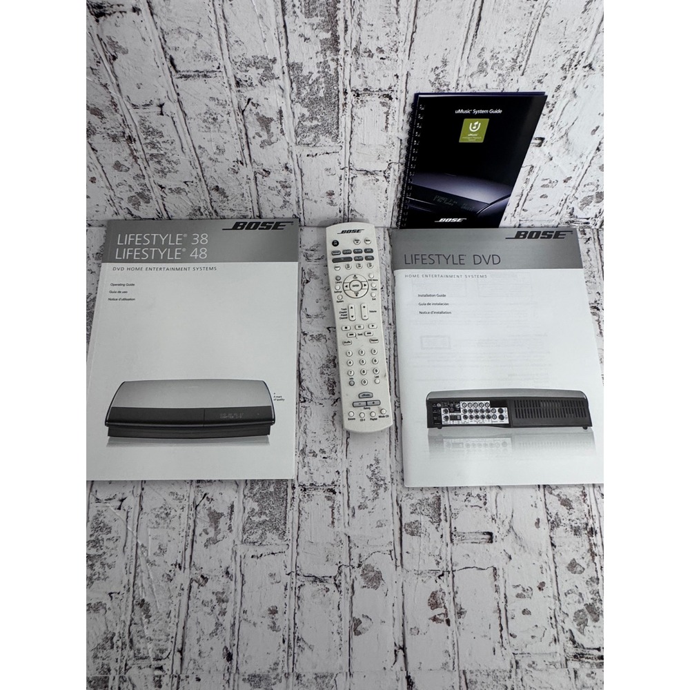 Bose RC38T1-27 Remote Control with Lifestyle 38 48 Manuals and uMusic Guide - Picture 2 of 12